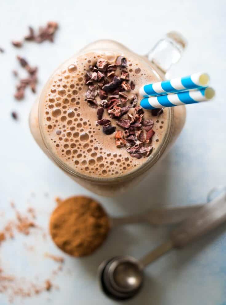 Image for Healthy Chocolate Mocha Smoothie | Eating by Elaine