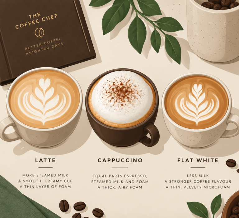 Latte vs Cappuccino vs Flat White: What’s Actually the Difference?